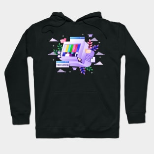 Retro Computer Cyber World Hoodie